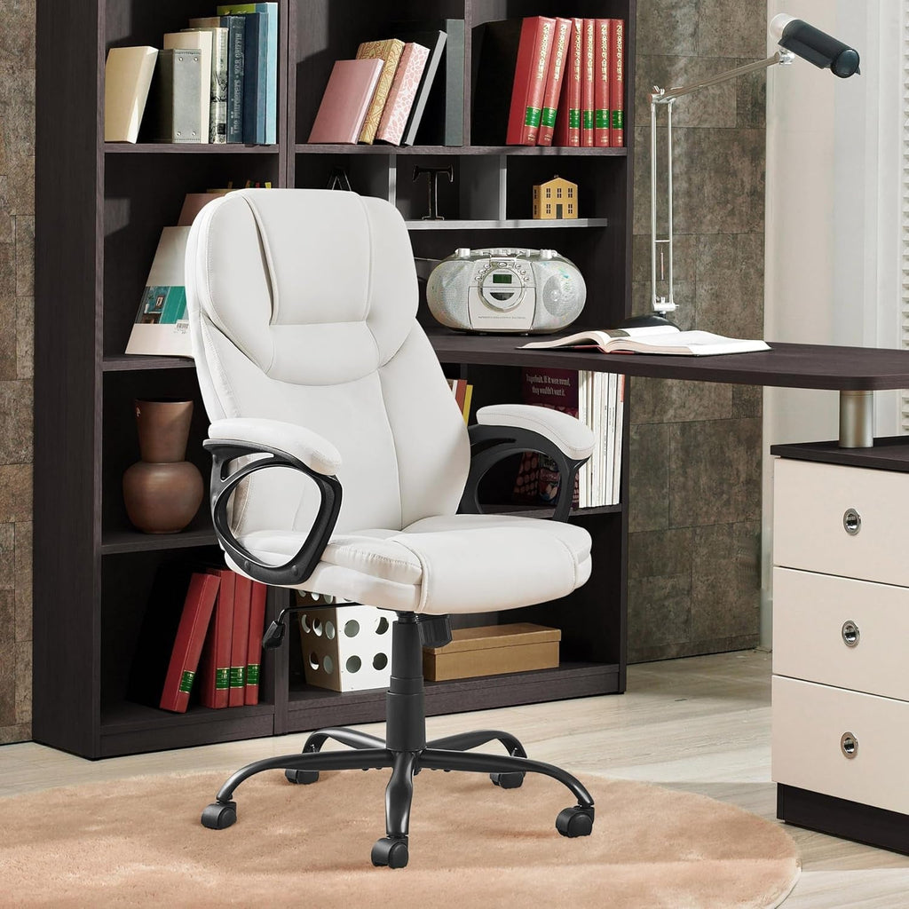 High Back Executive Chair White Ergonomic Office Chair