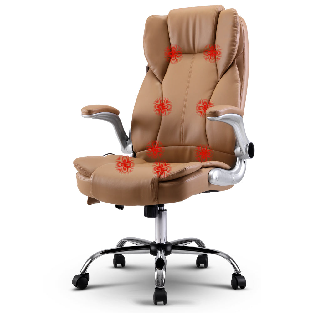 NNEDSZ Massage Office Chair Gaming Chair Computer Desk Chair 8 Point Vibration Espresso