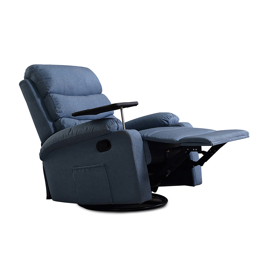 NNEIDS Levede Massage Chair Recliner Chairs Blue
