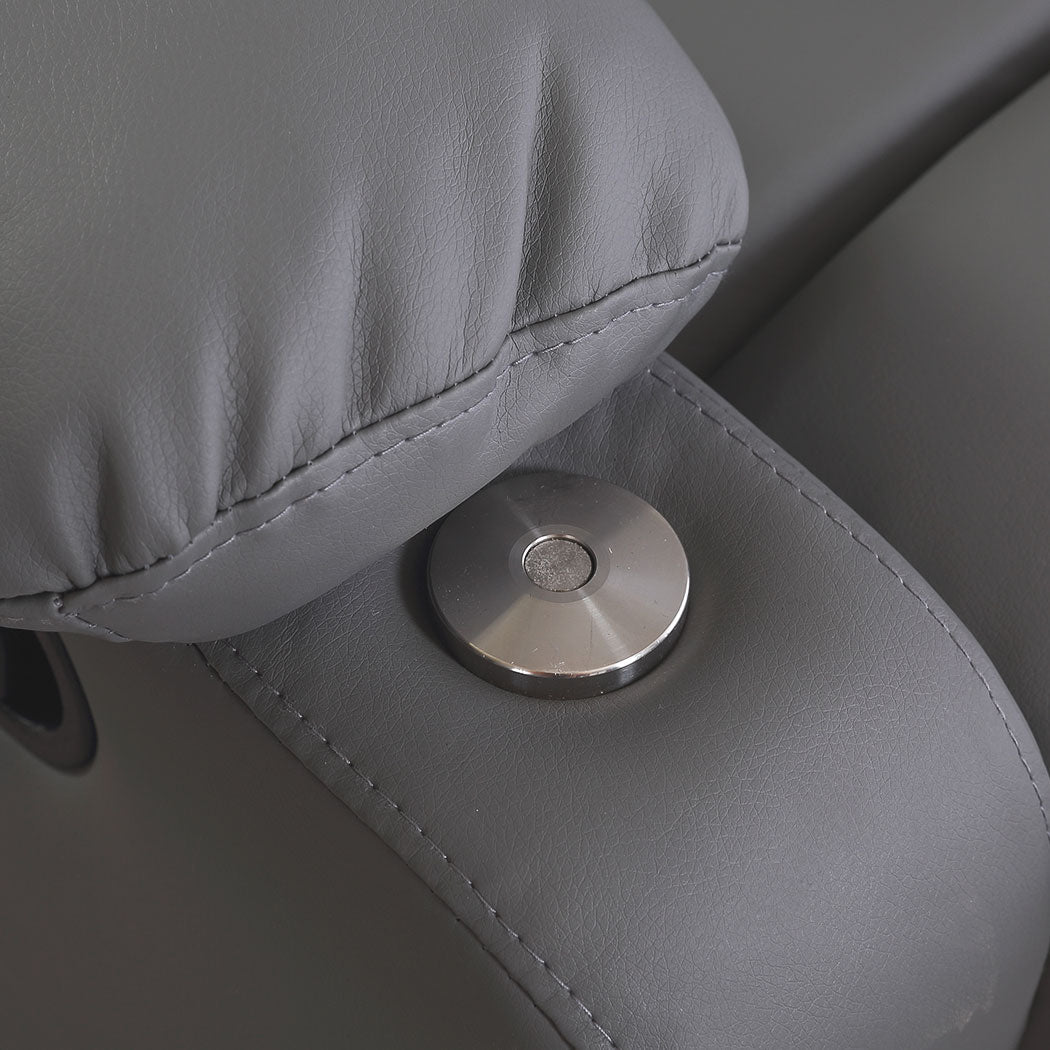 NNEIDS Levede Massage Chair Recliner Chairs Grey