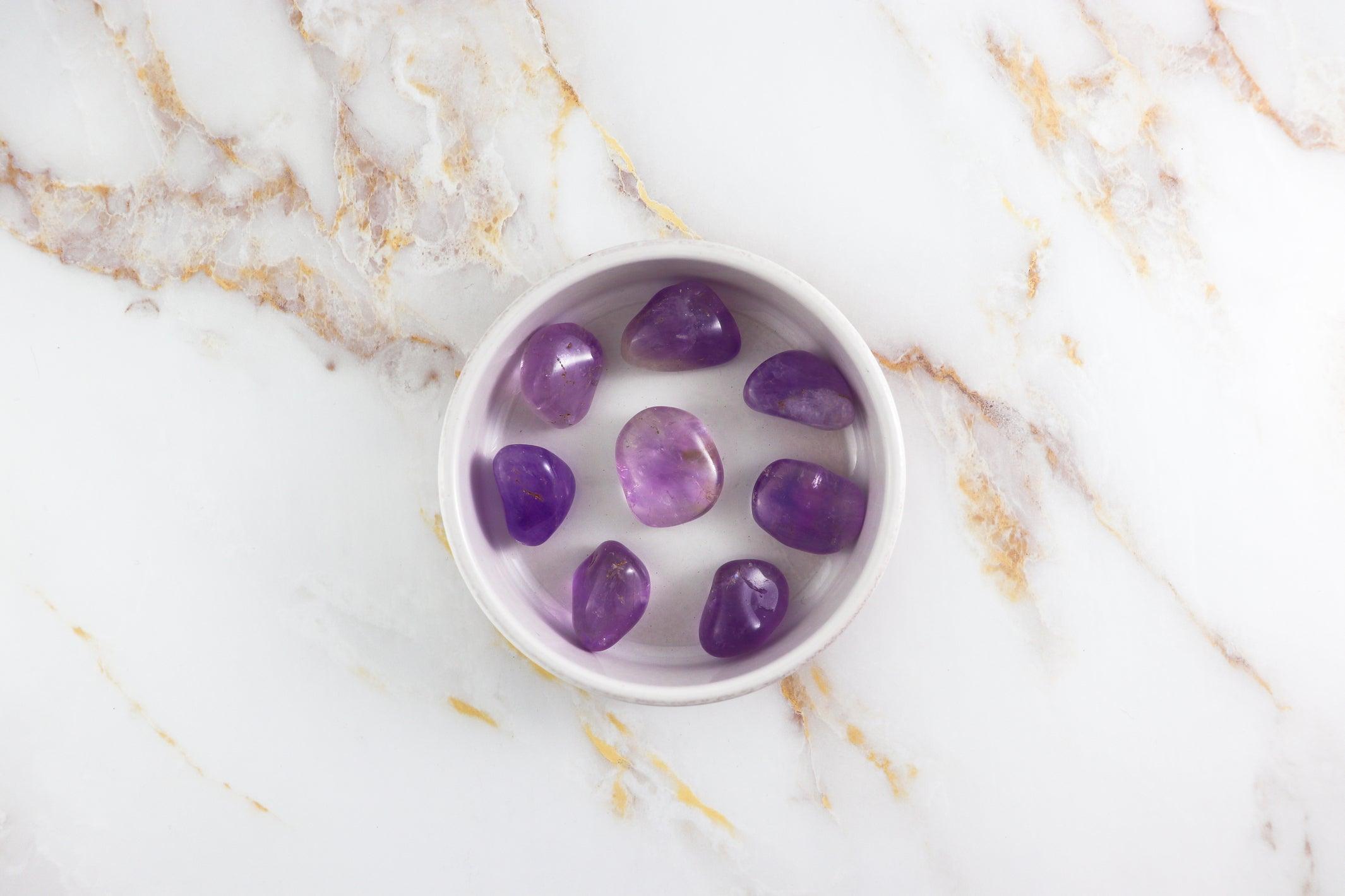 Amethyst tumbled stone