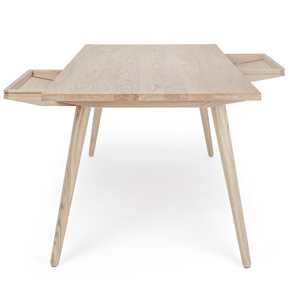 Klassisch-zeitloser Eichenholztisch mit Schubladen »Nikklas« in Naturoptik